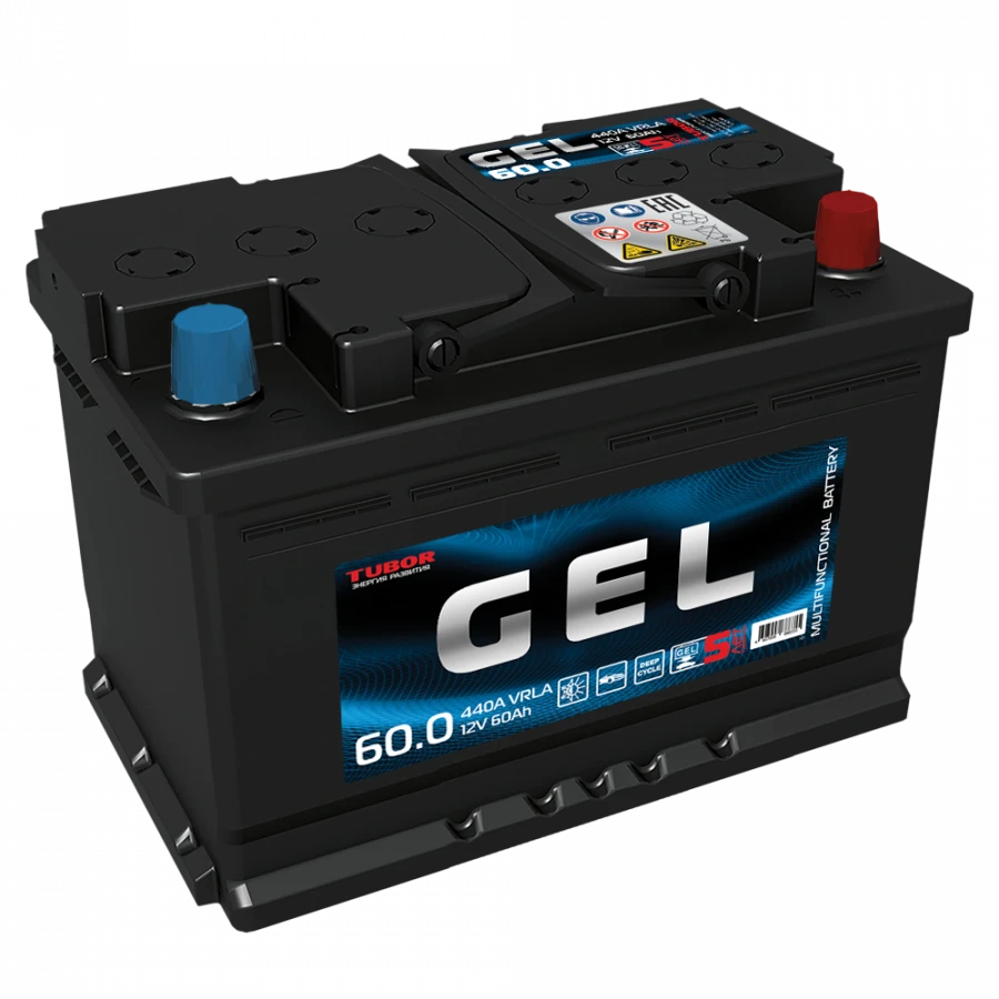 Lead-acid starter battery TUBOR GEL 6ST-60.0 VRLA