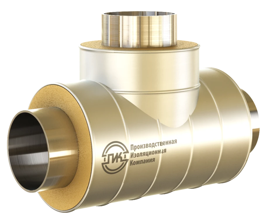 Fittings in thermal insulation made of polyurethane foam with protective sheath made of OC according to GOST 30732.