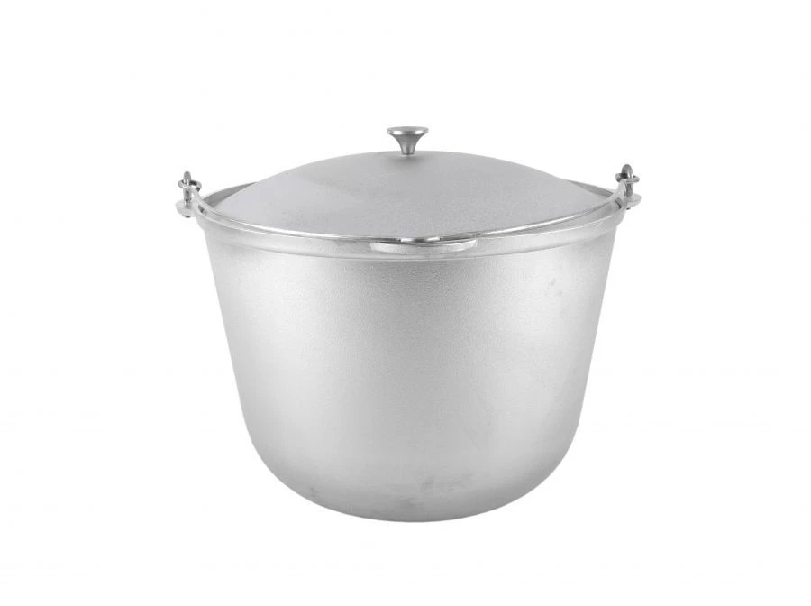 Kukmara TM 20L (uncoated) cast aluminium camping pot with aluminium lid