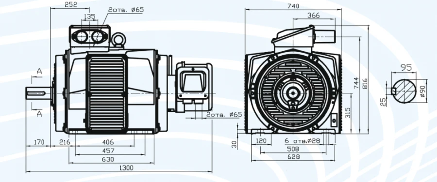 AC motors series 5ANK 315 asynchronous with phase rotor, power more than 75 kW, but not more than 375 kW
