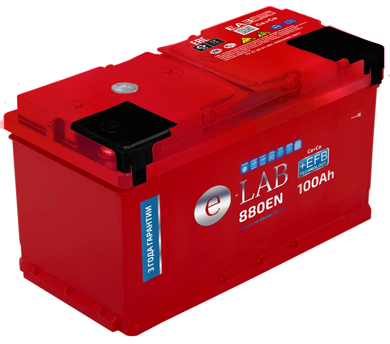 Lead accumulator for starting piston engines Battery 6ST-100 "ELAB + EFB"