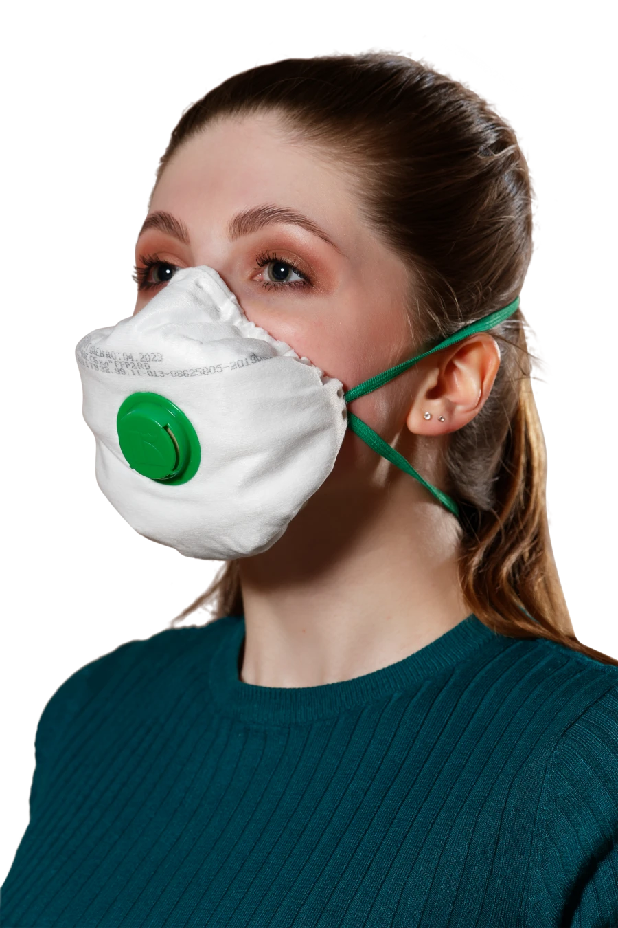Semi-filtering mask for protection against aerosols with additional protection against vapours and gases "Respirator "Lepestok-4