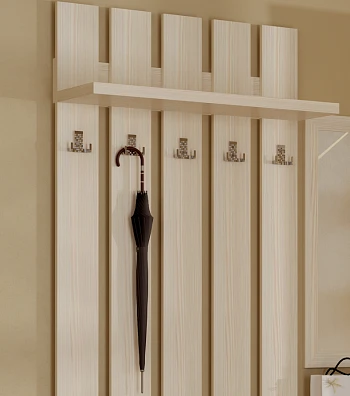 Panel with hooks