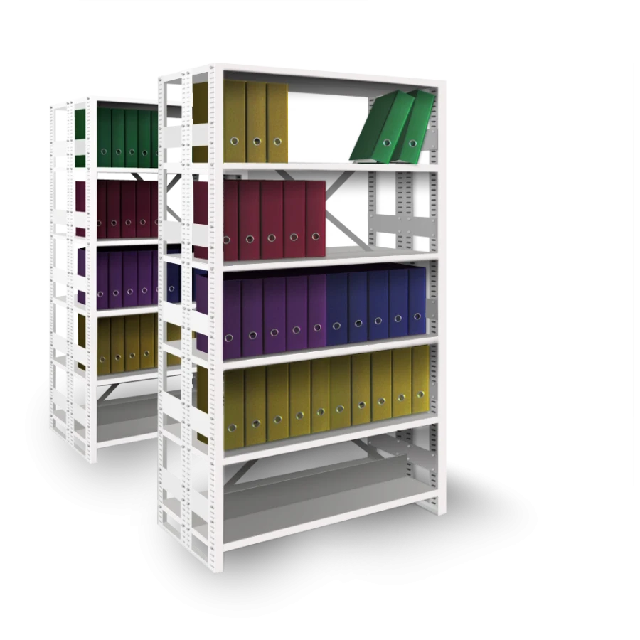Metal office shelving unit