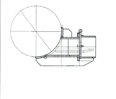 Gate valve with outlet DN200