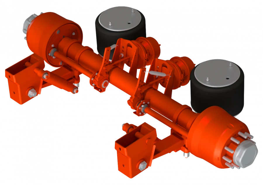 Axle unit 9331105.00.000: wheel axle 9321115.00.000 on pneumatic suspension 9310002.00.000