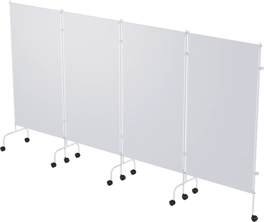 ?? - "???"(???-45302) Medical screen of stainless steel, on wheels, four-sectional