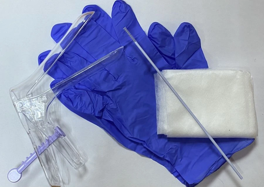 Gynaecological kit for cervical and vaginal sampling disposable sterile "Femina®" with mirror L and qi