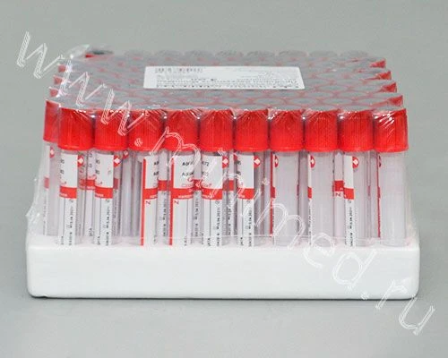 Vacuum tube MiniMed without filler, 7 ml, 13×100 mm, red, glass