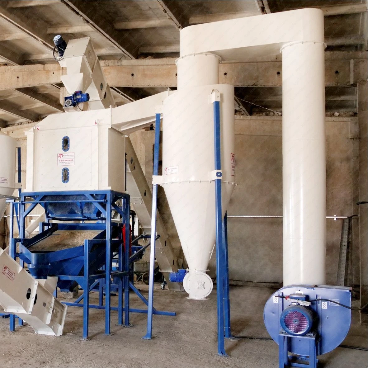 Installed in a compound-feed line