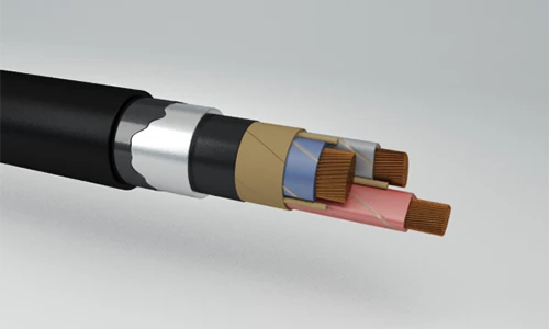 Power cables with paper impregnated insulation with copper conductors in lead sheath for voltage up to 10 kV, mark SShv