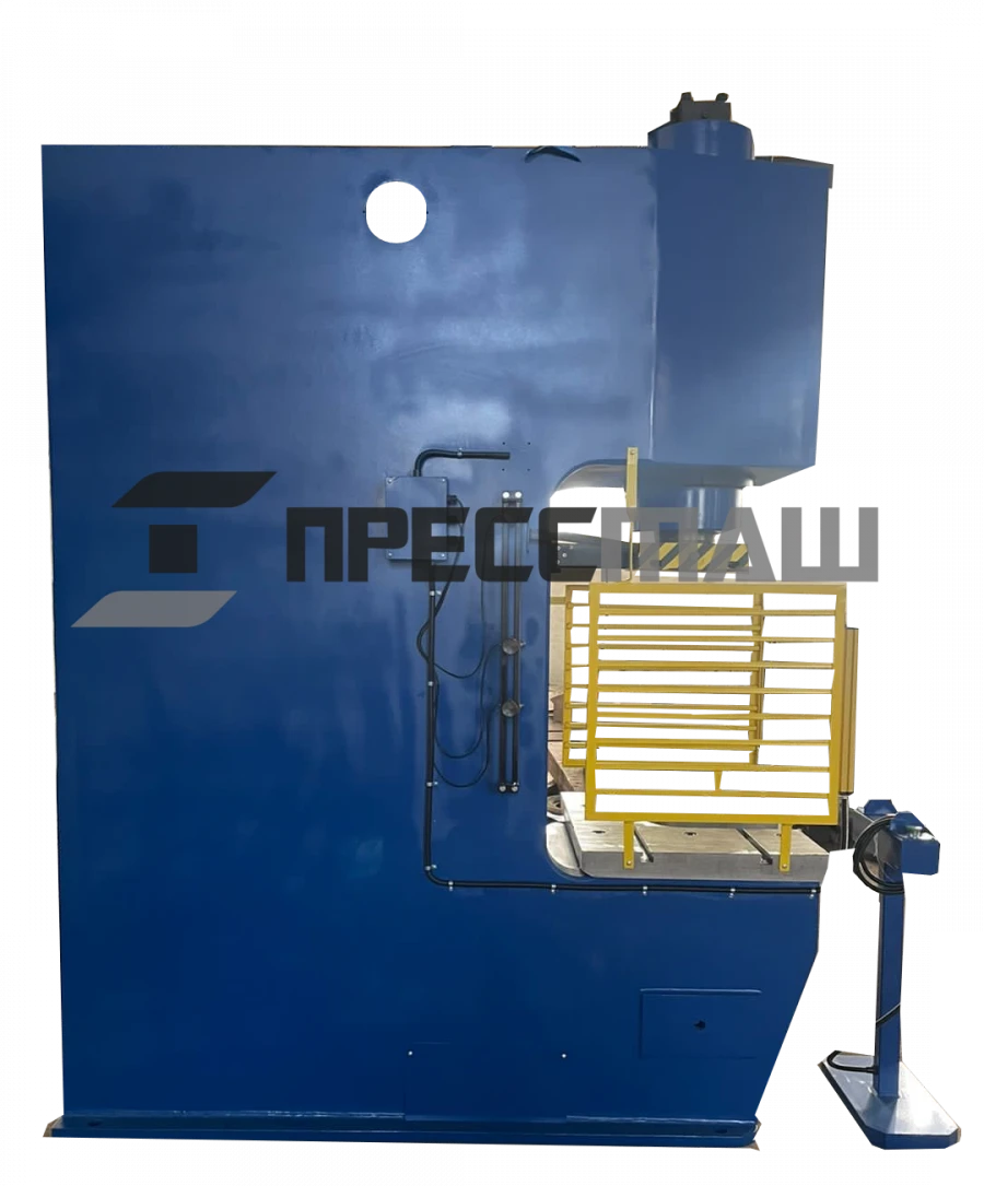 Hydraulic press P6332 with 160 tonnes capacity, single rack with C-shaped bed