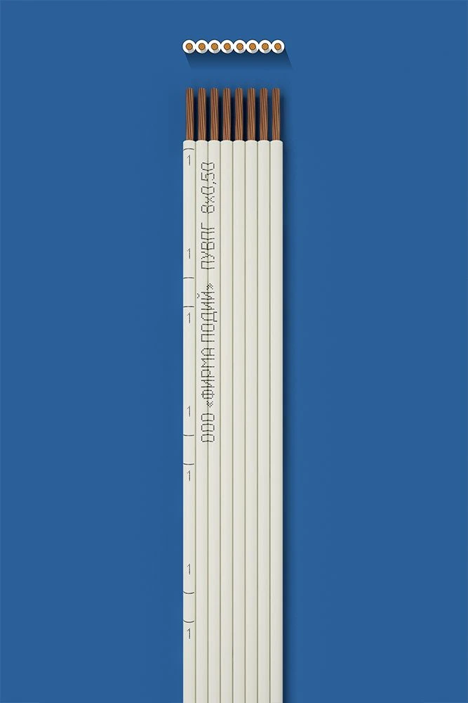 Flat installation wire PUVPG 8x0,50