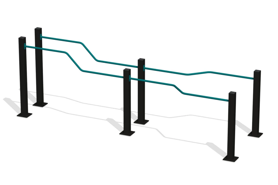 Multilevel uneven bars with the possibility of exercising for disabled persons and persons with limited health possibilities
