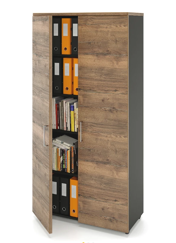 ZAMM swinging cupboard with 5 shelves, 2 doors, on adjustable supports