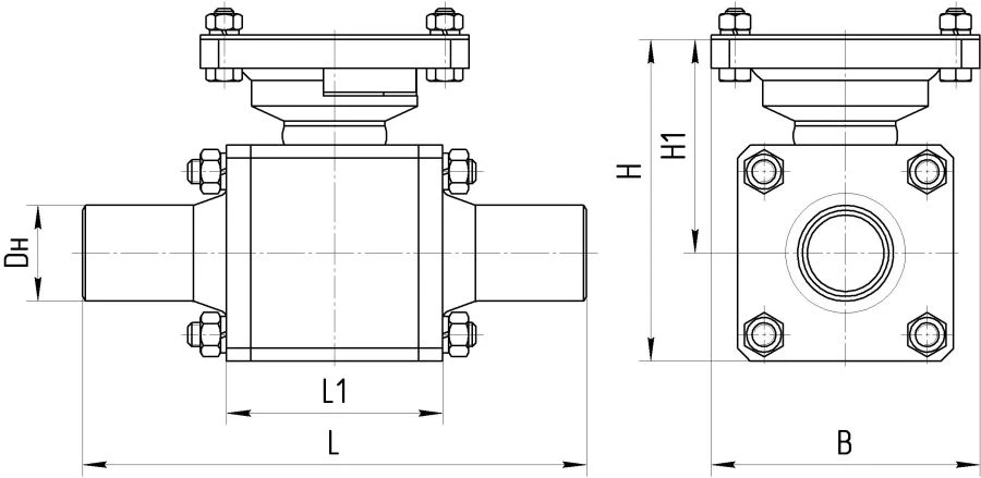 Ball shut-off valve ATEK.491284.157