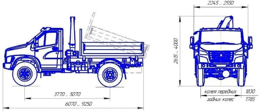 Diesel-engined trucks with technically permissible maximum mass exceeding 3, 5 tonnes but not exceeding 12 tonnes type