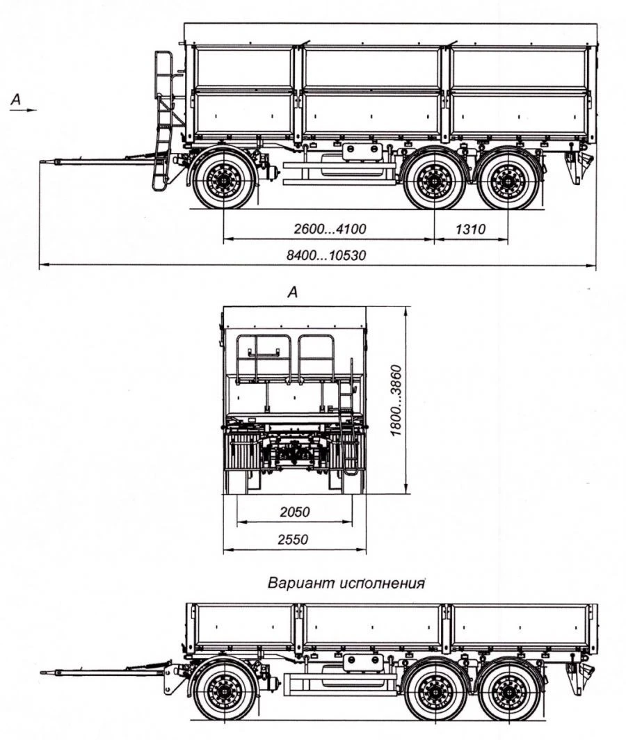 Tri-axle trailer 8495-02 with CEYLAN AS-1210-225-ST-OV axles with load capacity of 12 tonnes