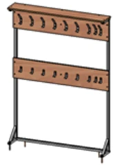 Hanger on a metal frame. Standard