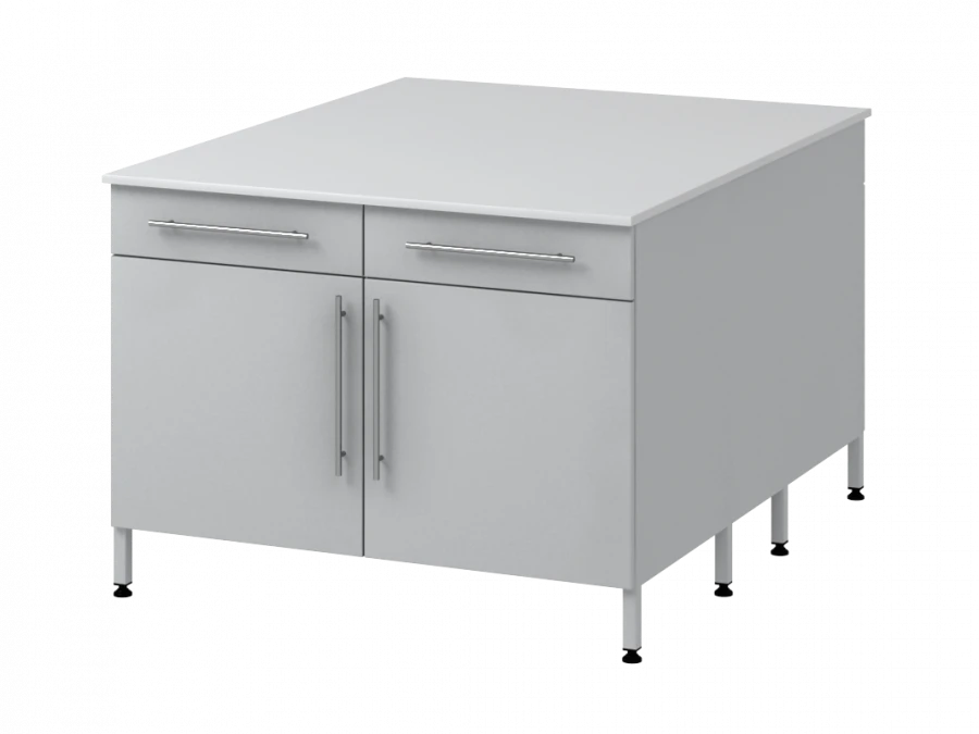 Island table on two metal pedestals 1200 OTJAL