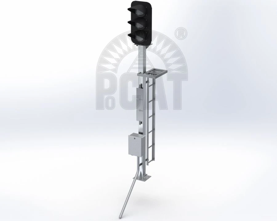 Mast overground traffic lights of "Metro" type with LED light-optical systems (TU 3185-007-01404314-2015)