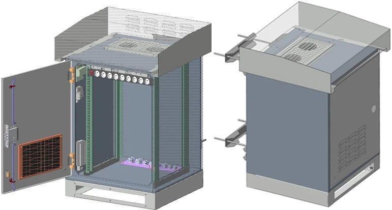 Outdoor telecommunication cabinet ???-?/?-15U-650?1000?600-??-ttk
