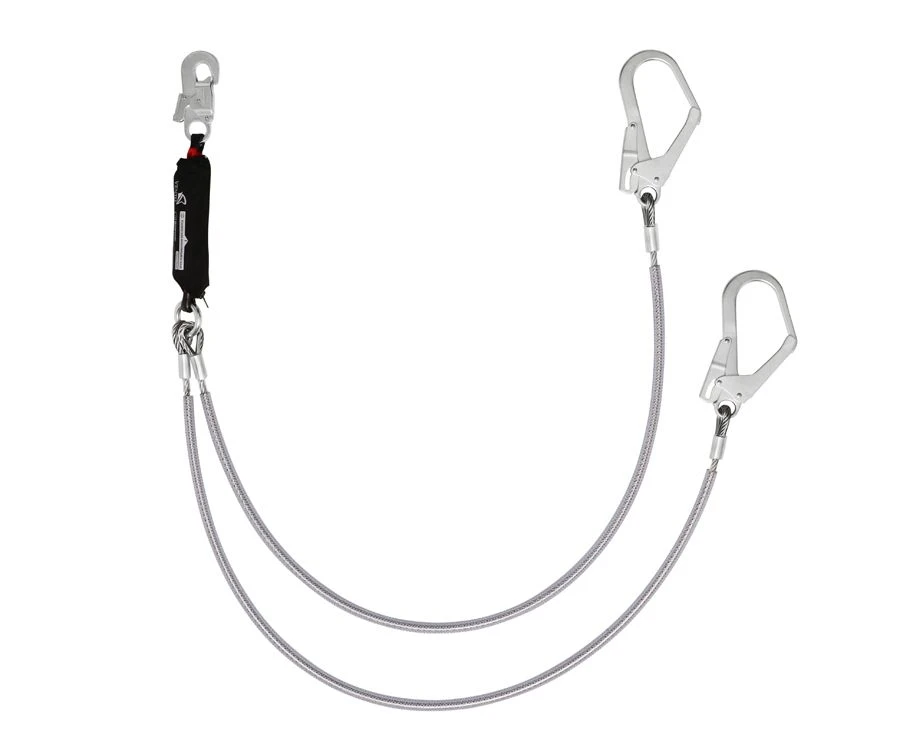 Steel double sling with shock-absorber, art. no. aC22, item vnt aC22