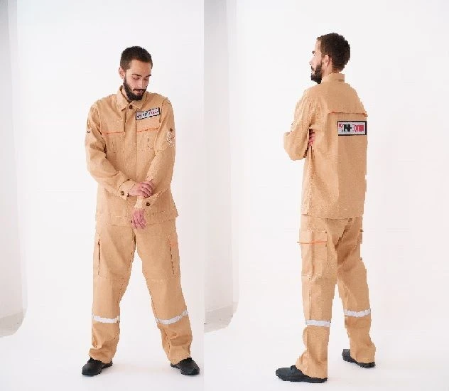 Men's suit (jacket, trousers) for protection against general industrial pollution and mechanical effects (abrasion) made of cott