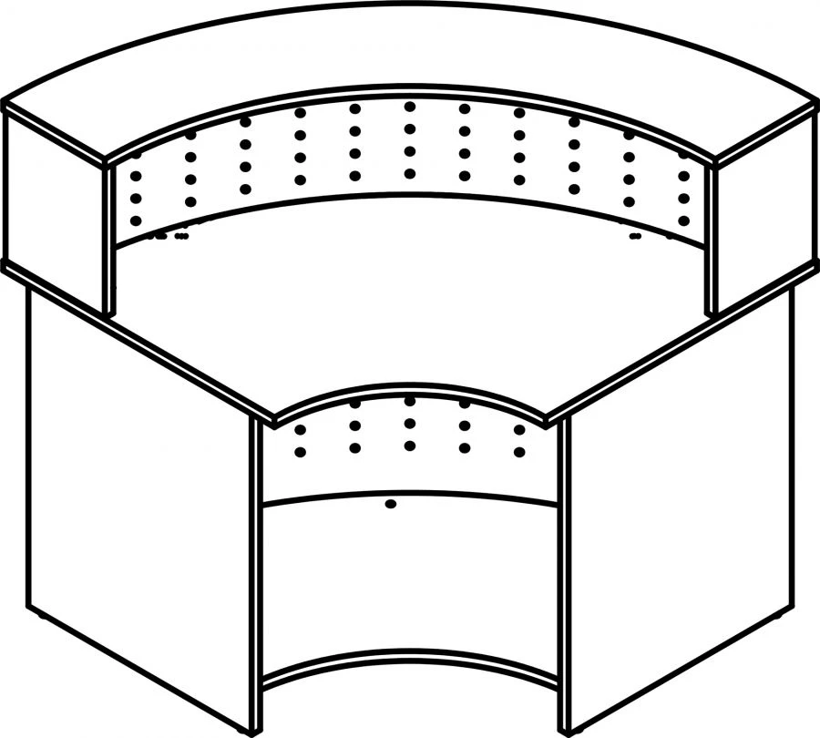 Corner reception desk 7513 Series "Rhythm"