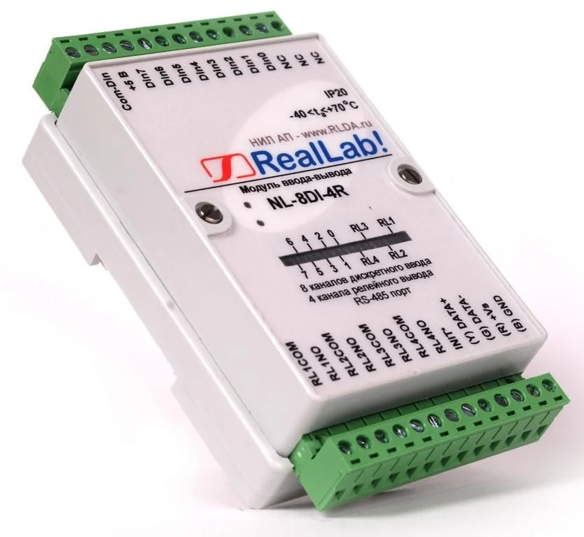 NL-8DI-4R Discrete I/O module
