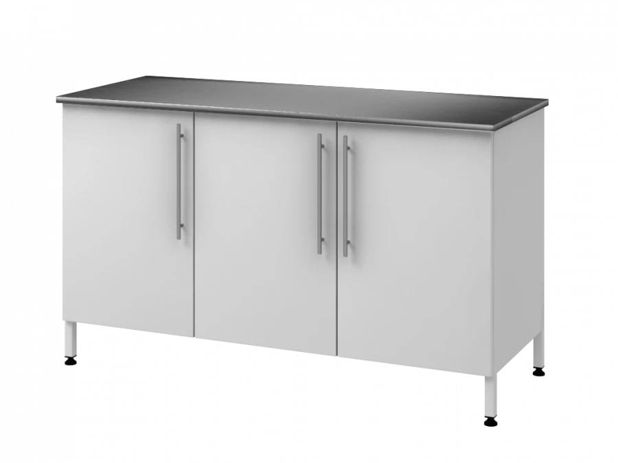 Wall-mounted table on metal pedestal 1500 PTDNj
