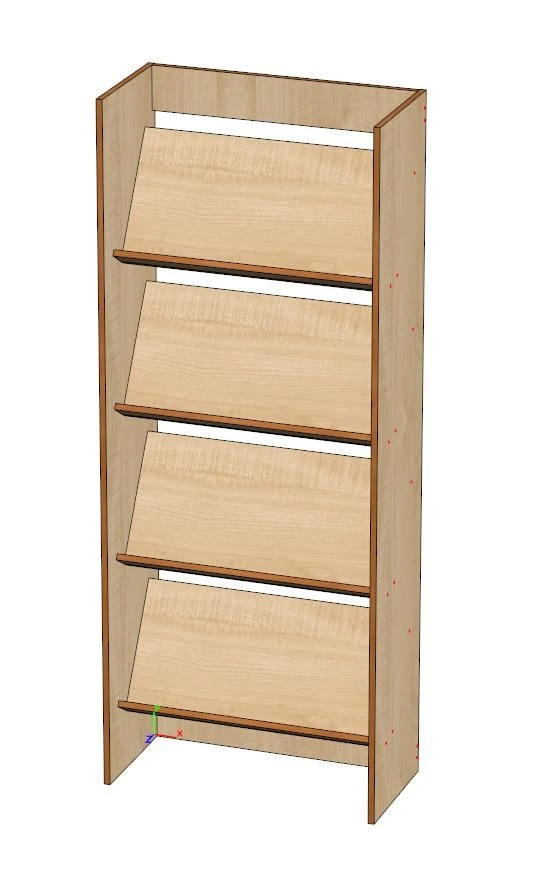 Library demonstration shelving unit