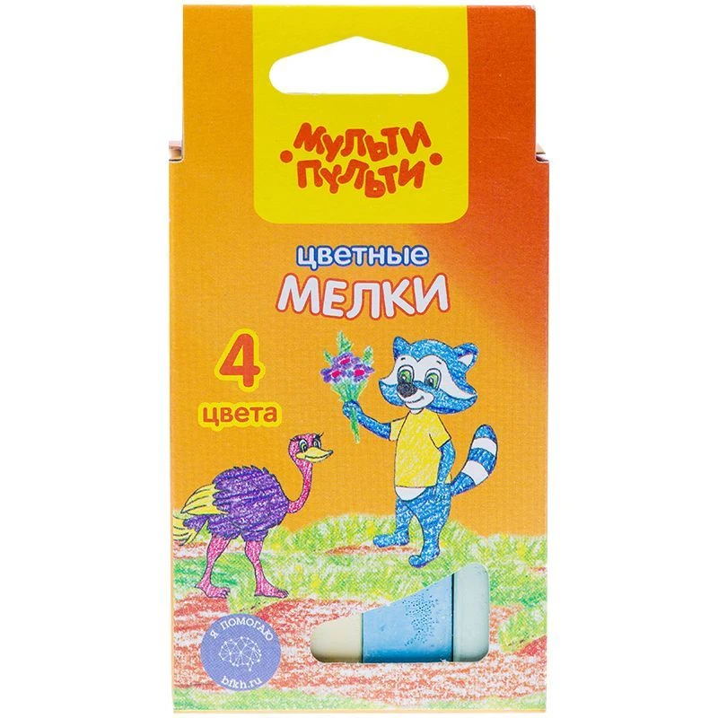 Set of coloured chalk Multi-Pulti "Raccoon in Australia", 4 colours