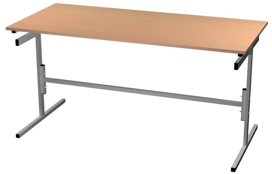 6-seater dining table with benches holder 1500x700x750mm (WxHxH)