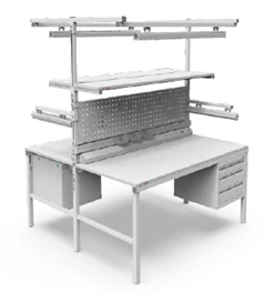 Industrial specialised metal furniture OSTROV series complete with additional equipment SNPO model
