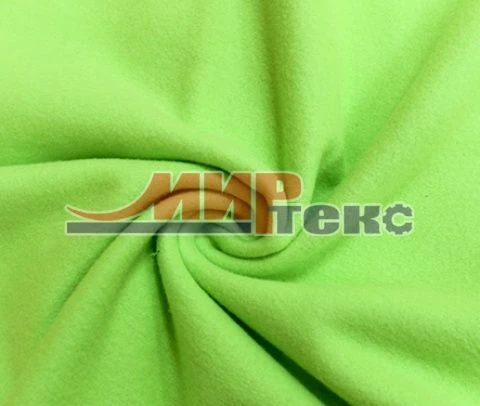 Synthetic knitted fabric (PE-100%), smoothly dyed, plush one-sided looped fleece on the basis of kulirnoy glide