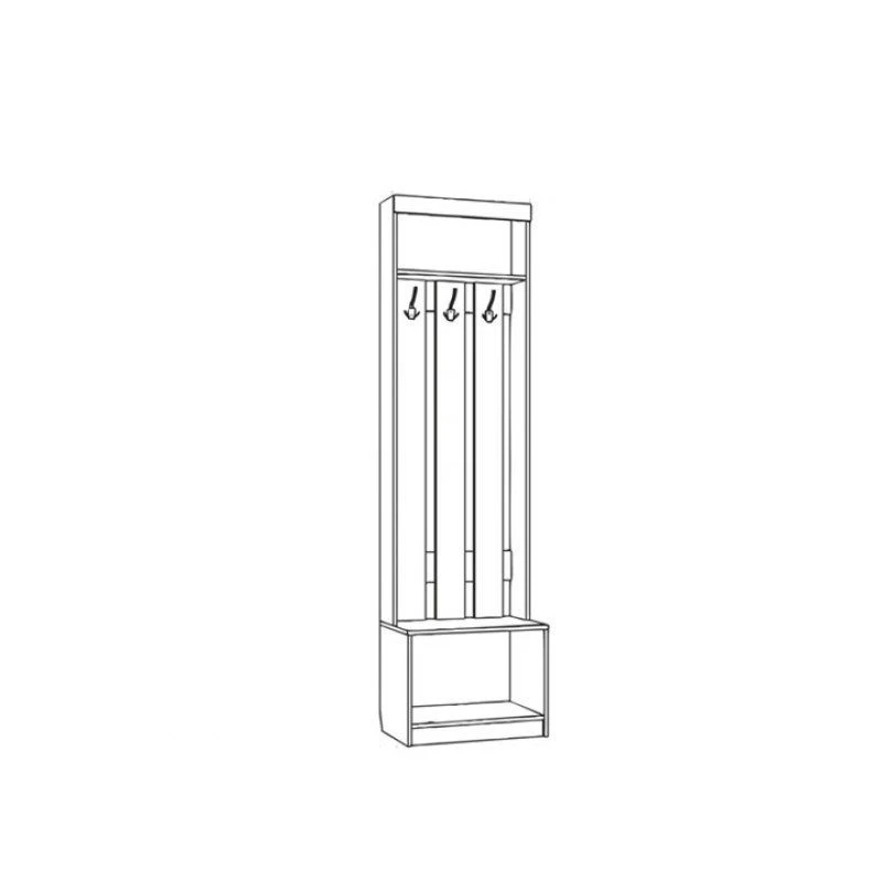 Floor coat rack with shoe cabinet