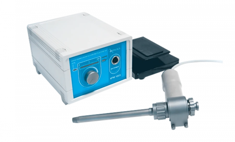 Electromechanical tissue shredder with knife tube for endoscopic operations in gynaecology ITE-"Wing" according to TU 9437-001.