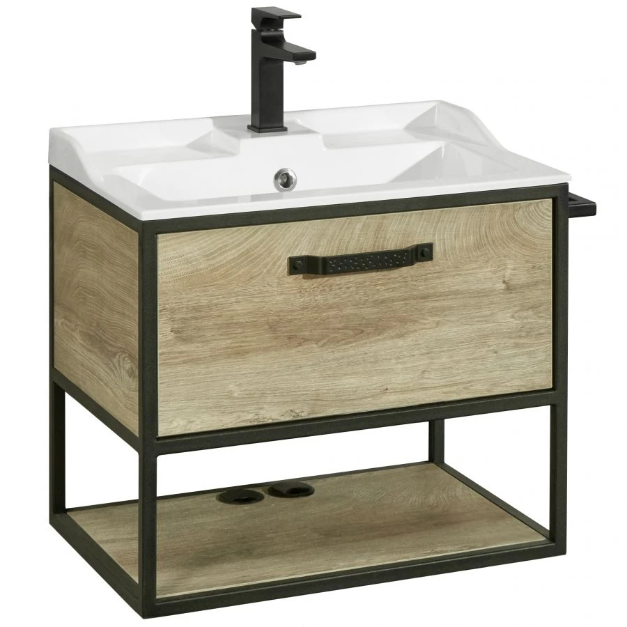 Bowls under sink Aquaton Loft Fabrik 65 oak endgrain 1A242301LTDU01.A242.3.01L.TDU.0