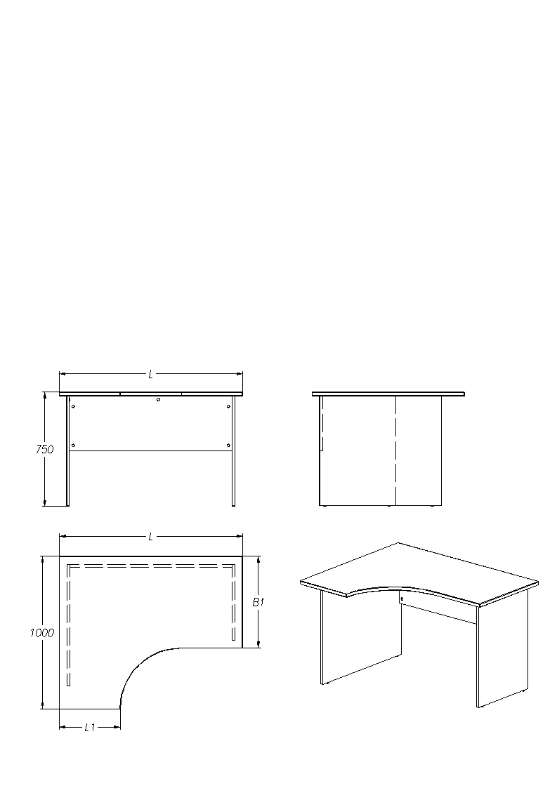 Corner table (series 102.E)