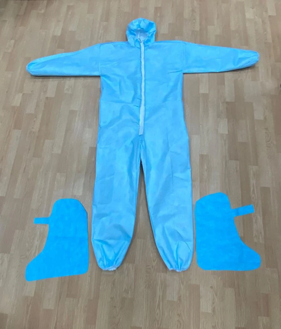 Medical protective overalls disposable type "Casper", complete with shoe covers, sizes: 42-48, 50-56, 58-64; colour: white, go