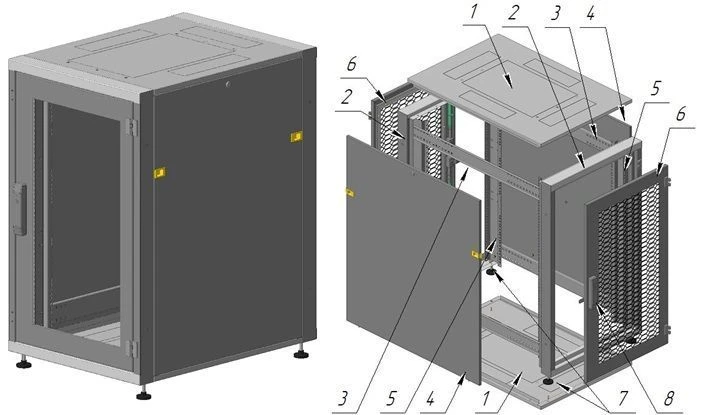 Telecommunication cabinet ??-?-18U-600?950?600-??