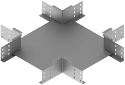 Cross-shaped tray ONL 000x000 GX, with overall dimensions from 100x40 mm to 600x110 mm, with metal thickness from 1,0 mm to 2,0 