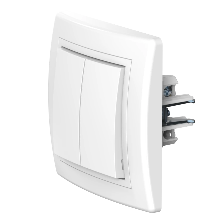 CADUCEUS ALING PRESTIGE Flush-mounted two-way switch 10AX, 250V~, white, article number 606.000
