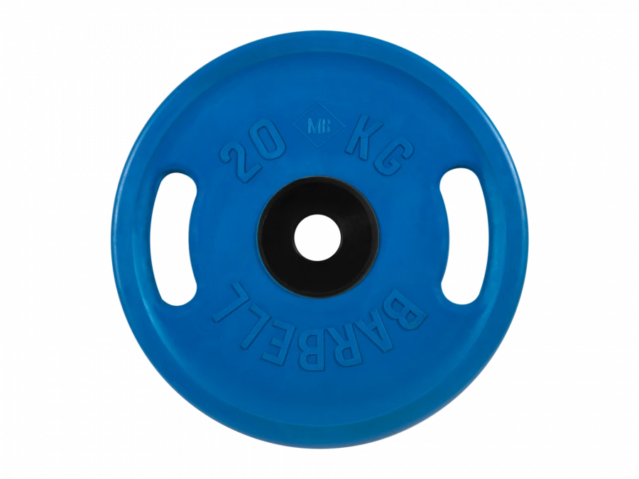 MB-PltsS-20 Rubber disc "Euro-Classic" with handles, blue, 51mm, 20kg