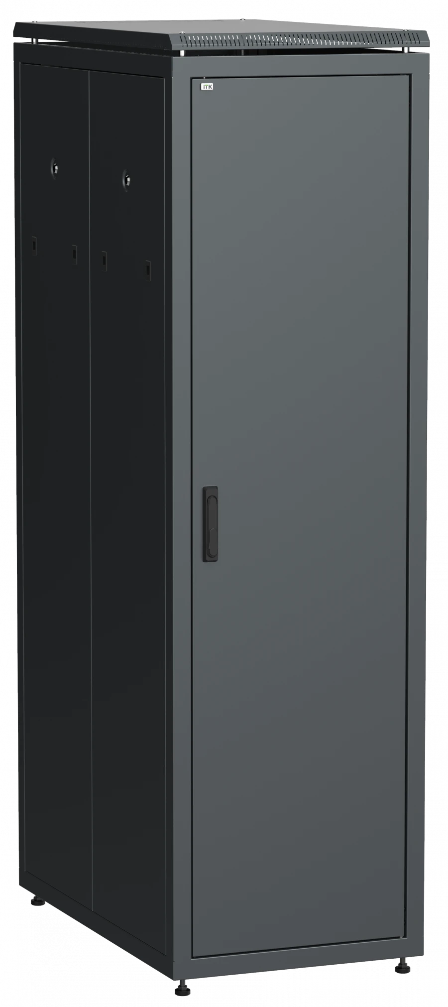 LN05-42U61-MM ITK Network cabinet 19" LINEA N 42U 600x1000 mm metal doors black