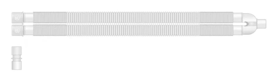 Medical breathing contour of single-use non-sterile according to TU 32.50.21-001-03741033-2021, variant of execution: Complement
