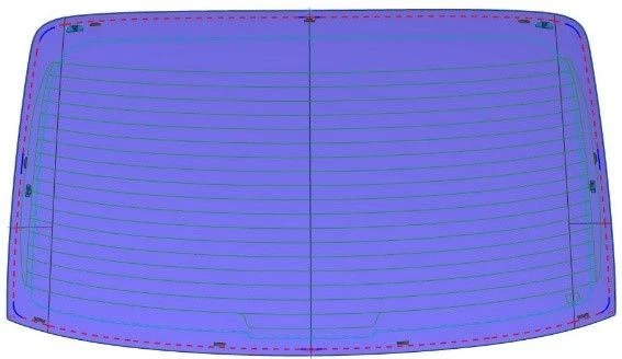 Rear window for vehicle type FB Code S032ATRWGTY
