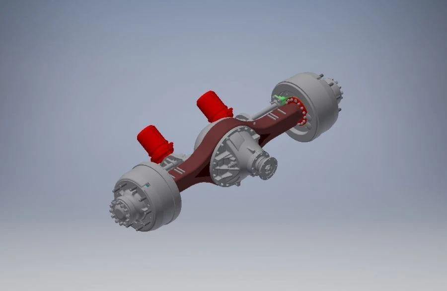 Rear axle with cam brakes 224.2400012-30