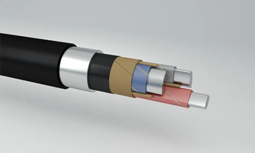 Power cables with aluminium conductors with paper insulation impregnated with non-fluxing compound, in aluminium sheath, for vol